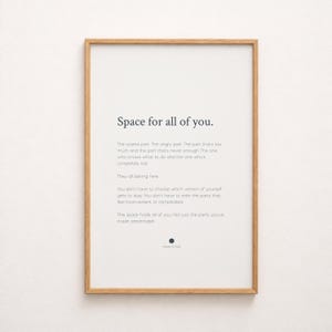 Space For All Of You Print | Quote Wall Art | Therapy Office bild 1