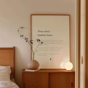 Your Story Matters Here Print | Therapy Office Wall Art imagen 4