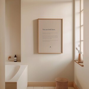 You Are Held Here Print | Calming Quote Wall Art | Bedroom Decor imagen 5