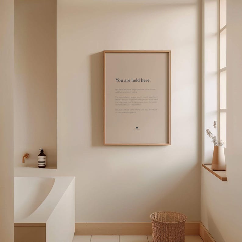 You Are Held Here Print | Calming Quote Wall Art | Bedroom Decor imagen 5