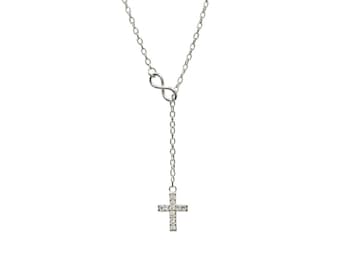 925 Sterling Silver Small Cross Pendant Necklace for Women, Faith Christian Gift, Minimalist Style Everyday Wear