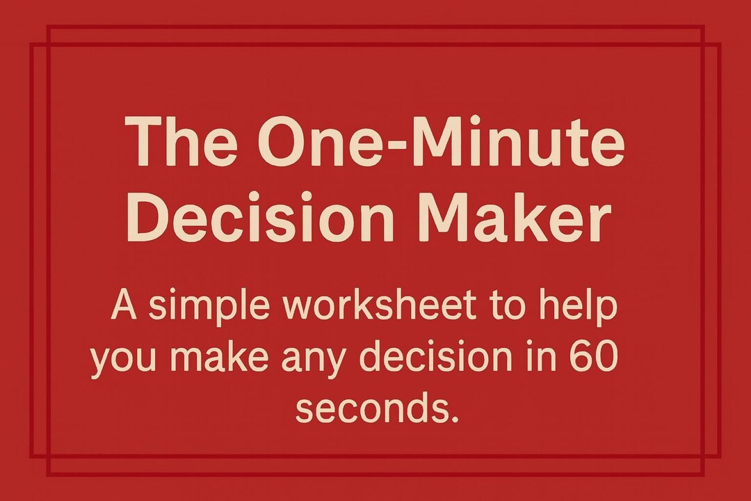Indecisiveness Worksheet.pdf Overthinking Decision Worksheet Printable, Indecision Help Tool, Stop ...