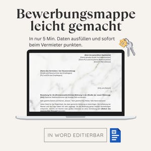 Plantilla de solicitud de apartamento (Word y PDF) – Portafolio profesional para la búsqueda de apartamento | Formulario de autodeclaración del inquilino | Editable