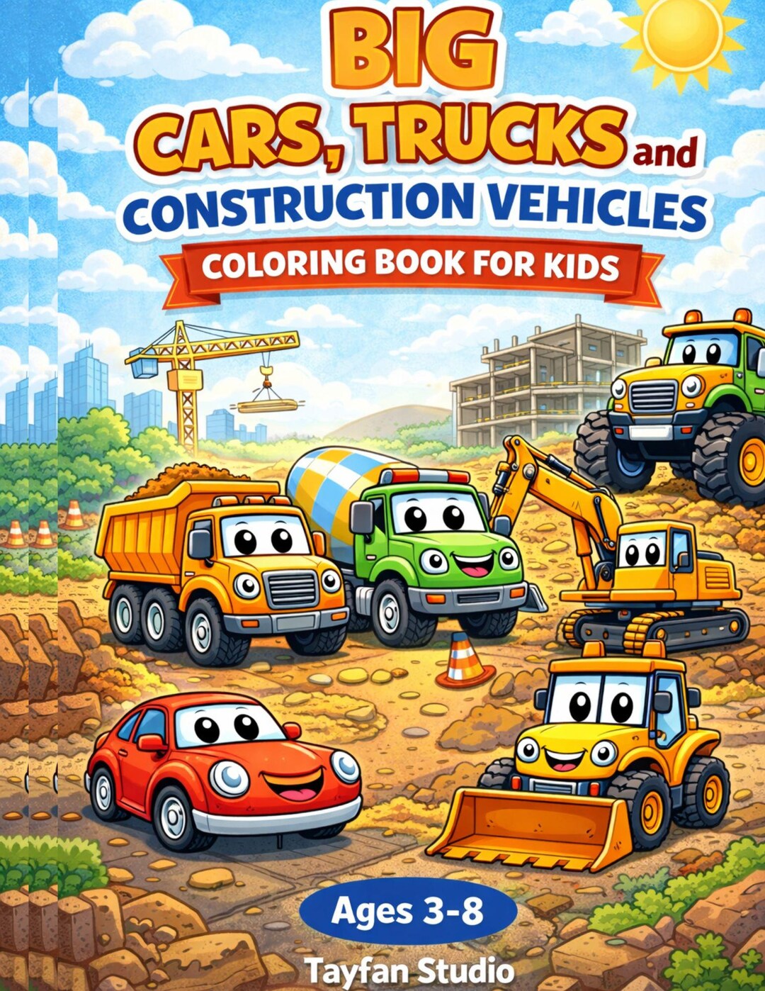 Cars Trucks & Construction Vehicles Coloring Pages for Kids | Printable ...