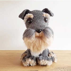 Realistic Schnauzer Amigurumi Crochet Pattern PDF | Cute Handmade Dog Toy for Pet Lovers | Beginner-Friendly Digital Download