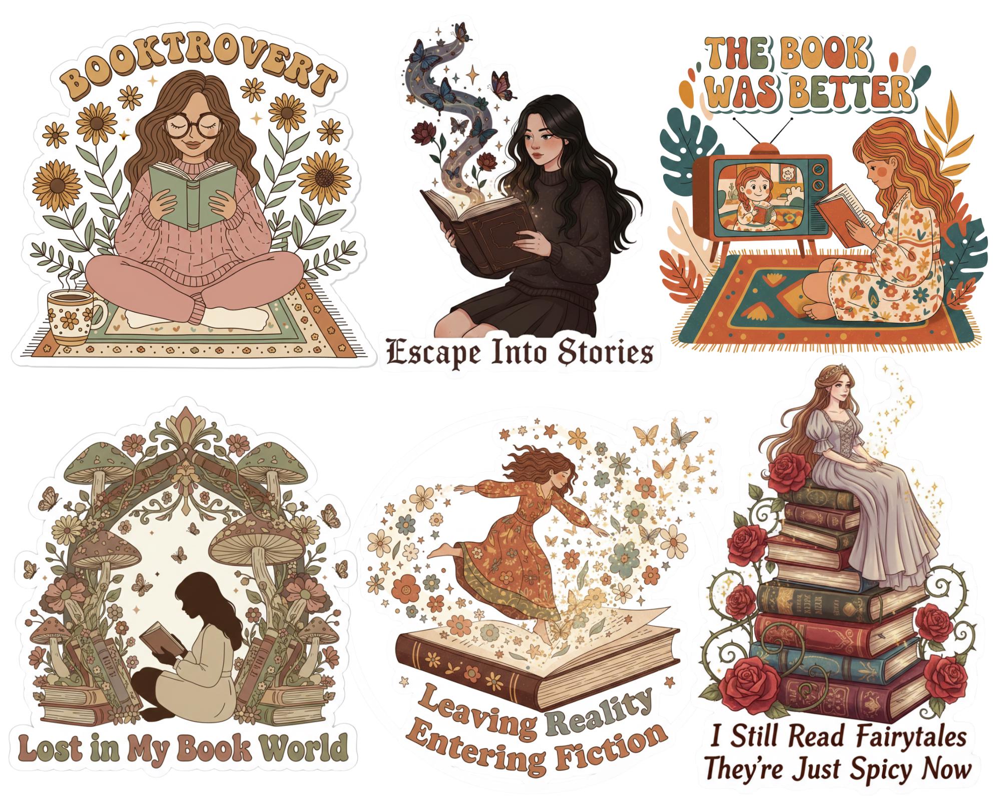 Book PNG Bundle | Funny Book Quotes | Reading Clipart | Bookish Design ...