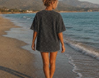 Comfortkleuren 1717 terug PepperT-shirtmodel, achterkant c1717-shirtmodel, zomermodel C1717 voor dames, trendy Pepper-T-shirtmodel