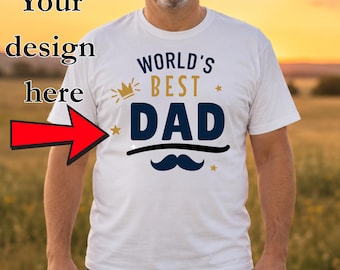 Mockupbundel Dad Bod T-shirt | Volwassen mannelijk model Sunset Field | Commercieel png-bestand met 6 kleuren