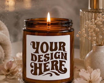 Mockup-bundel barnsteenkaars | 26 lifestylefoto's voor kaarsenmakers