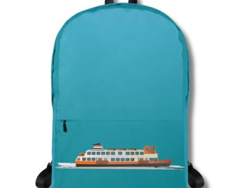 Cacilheiro Illustration Backpack – Artistic Urban Design by Barafusta