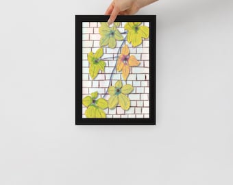 Silent Window – A4 Framed Art Print | Minimalist Wall Art | Contemporary Illustration Poster