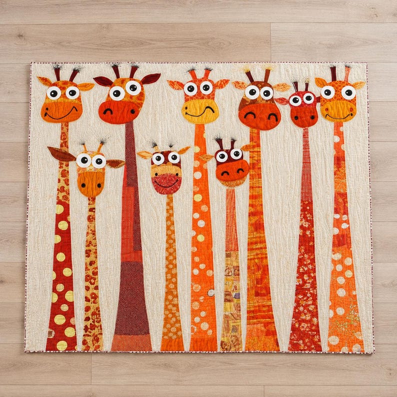 Rectangle Giraffe Long Neck Laughs 1835T - Giraffe Pattern, Safari Nursery Wall Hanging ...