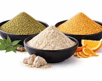 Herbal Face Pack Combo – Neem Powder, Multani Mitti & Orange Peel