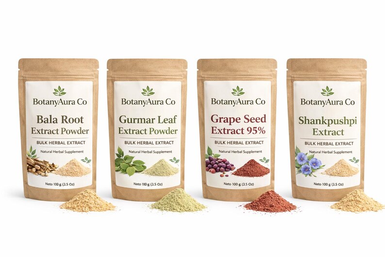 Herbal Extract Powder Set (100g Samples) - Etsy