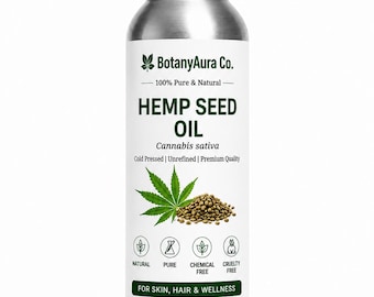Olio di semi di canapa spremuto a freddo 100% puro / Olio vettore di Cannabis sativa