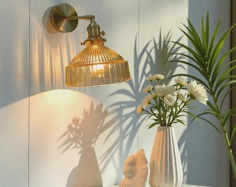 Nordic Green Glass Wall Light – Modern Living Room & Bedroom Aisle Headlamp, Clear Fresh Air Design