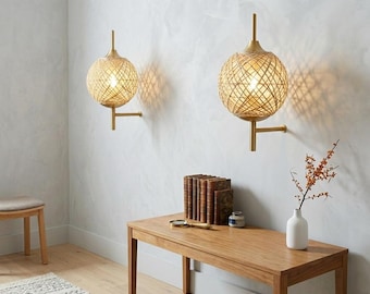 Battery-Powered Wall Light Wireless Charging Dimmable 15-Color Remote Control Detachable Bulb Bedroom Living Room Hallway