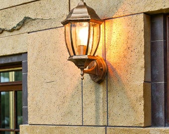 Vintage Outdoor Wall Lantern Waterproof Porch Light, Exterior Garden Sconce Lamp, Housewarming Fathers Day Gift Spring Decor