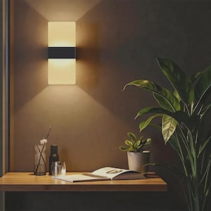 Usb Rechargeable Wall Sconce with Motion Sensor, Touch Dimmable Nordic LED Bedside Night Light, Housewarming Gift UsA UK CA Au