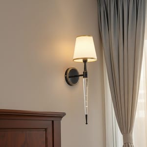 Lámpara de pared de cobre macizo, lámpara de noche de cristal, aplique de dormitorio de estilo americano, decoración de pared para pasillo de sala de estar y fondo de TV.