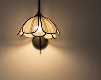 French Cream Wall Lamp Nordic Simple Petal Light Dining Room Living Room Bedroom Japanese Style High End Sconce