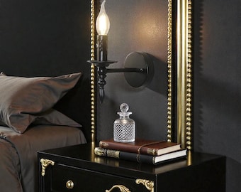 Industrial Black Wall Sconce Light Metal Candle Style Lamp Farmhouse Lighting Fixture Rustic Home Decor Wedding Gift