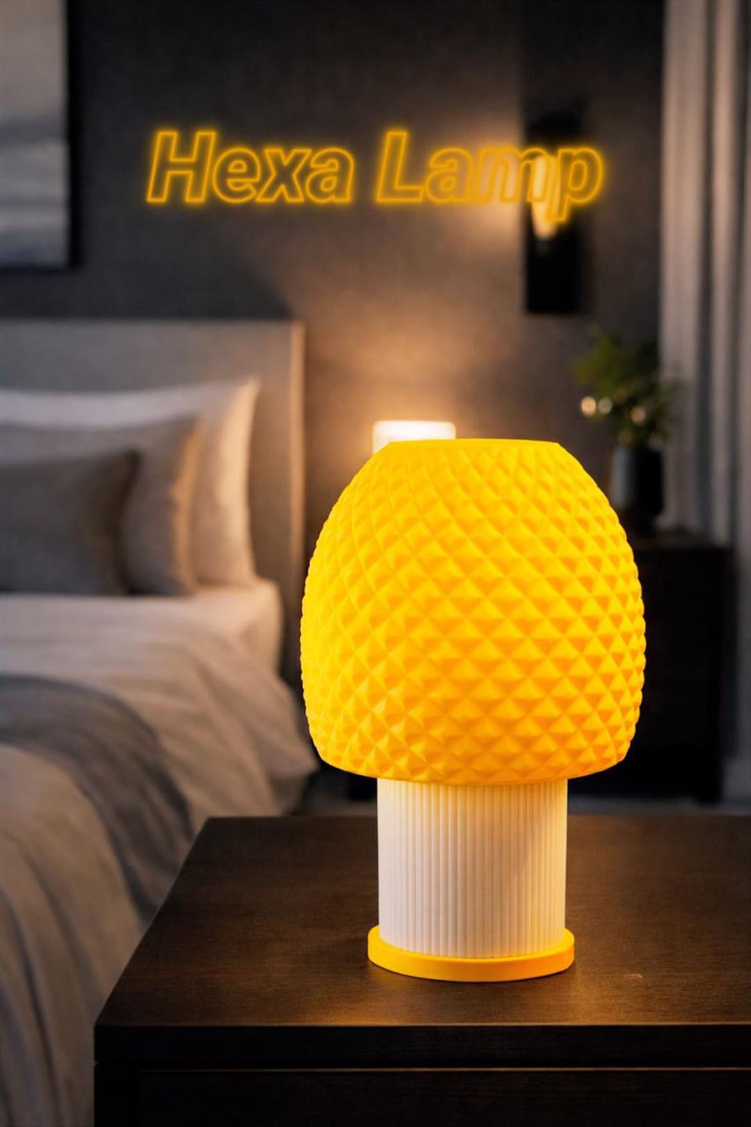 Modern 3D Printed Table Lamp - Etsy