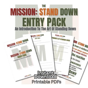 Standing Down Art: Drill Sheet & Poster (A4 PDF Digital Download)