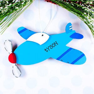 airplane ornament / boys airplane / pilot ornament / air force ornament / personalized toddler ornament / Jay Jay the jet plane