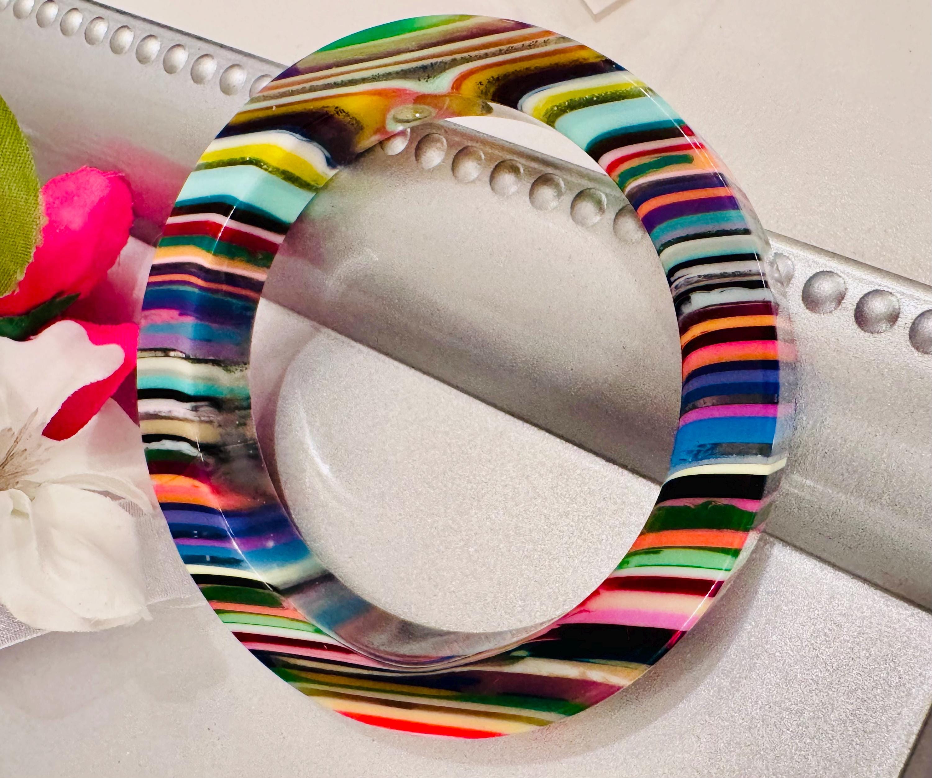 Bracelet Coloré Sobral En Résine - Occasion, Multicolore, Style Ethnique Ou Bohème