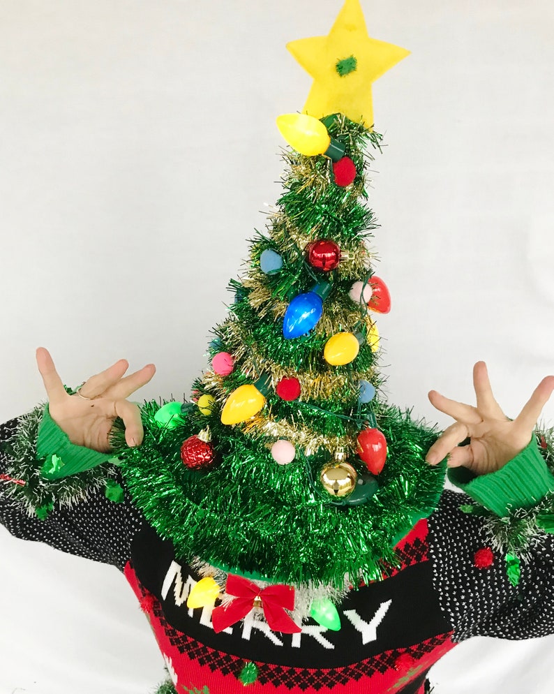 UGLY CHRISTMAS TREE Hat. Light Up. X-mas Sweater Contest  Etsy