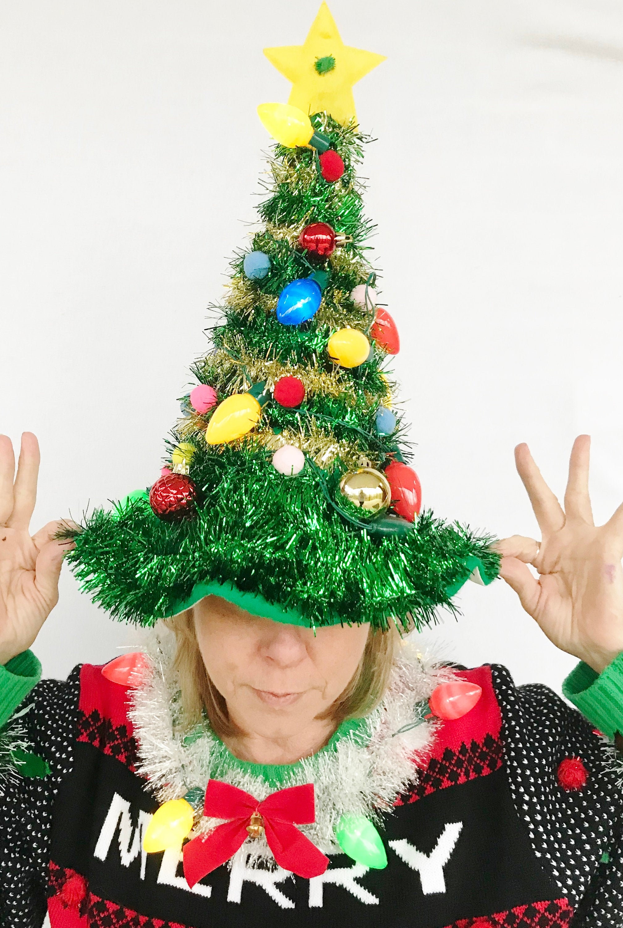 UGLY CHRISTMAS TREE Hat. Light Up. X-mas Sweater Contest  Etsy
