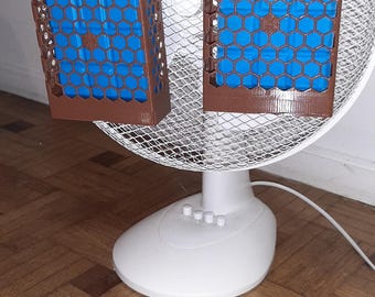 Fan Ice Pack Holder Set (2 PCS) | Clip-On Cooling Brackets for Desk & Pedestal Fans | DIY Air Cooler | 3D Printed Ice Pack Mount