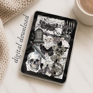 Gothic Alt. Kindle Printable Insert (DIGITAL DOWNLOAD) | Clear Case Insert | Kindle Aesthetic | Kindle Stickers