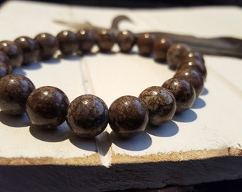 21 - 10MM Brown Snowflake Jasper