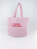 Custom Embroidered Canvas Tote bag, Personalized Custom Embroidery, Mom gift, Vintage Style Tote bag, Bridesmaid Gift Bag, Gift for her product logo