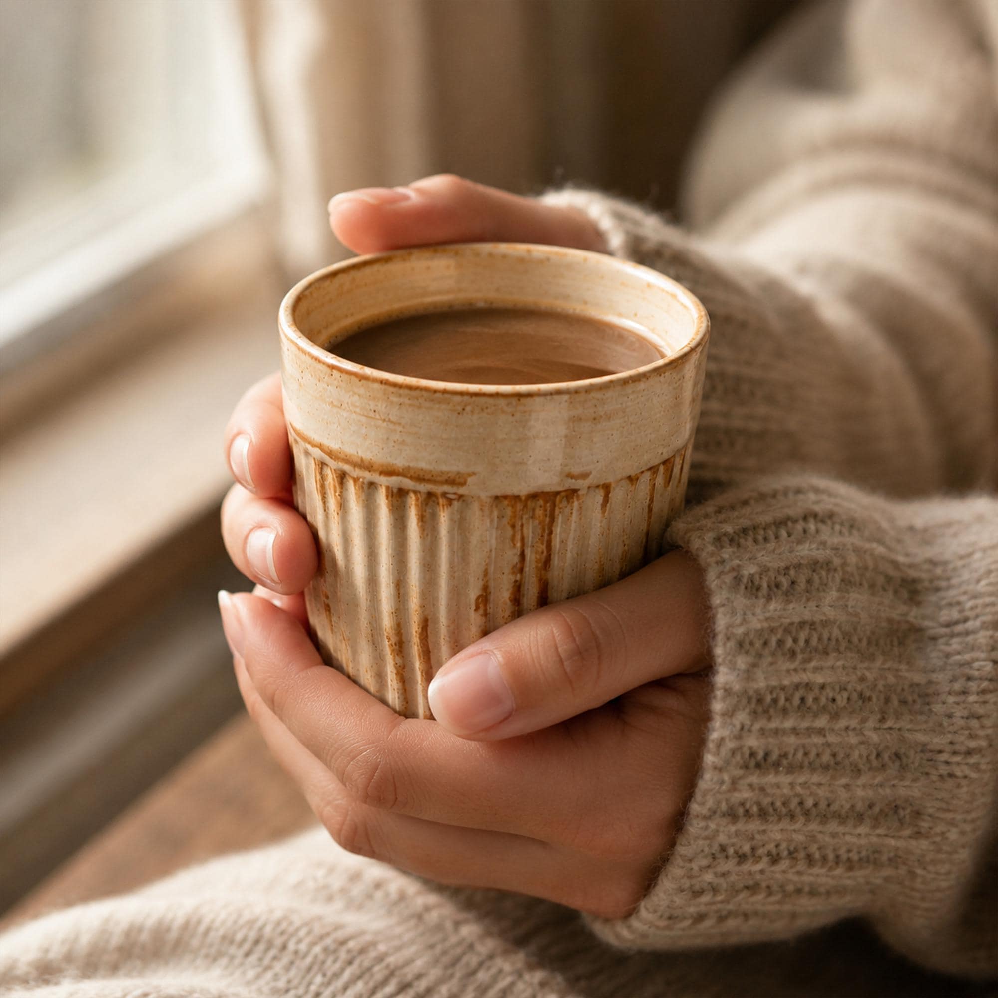 Geriffelte kaffeetasse