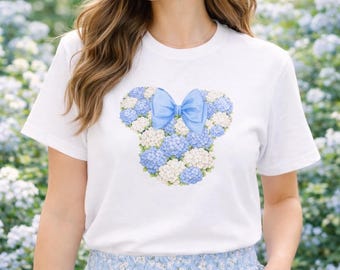 Koszulka z Minnie i kwiatami wiosennymi