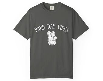 Koszulka z napisem „Park Day Vibes Peace Sign”