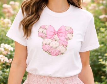 Koszulka z Minnie i kwiatami wiosennymi