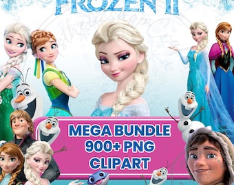 Frozen PNG Cliparts Bundle, Frozen PNG Cartoon Cliparts for Sublimation, Frozen Png, Frozen SVG, Frozen Clipart, Frozen 2 Clipart, Frozen 2