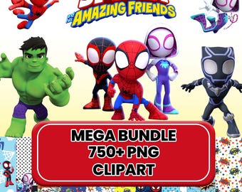 Clipartbundel Spidey, Spidey SVG, Spidey en zijn geweldige vrienden, Spidey PNG, Clipart Spidey en zijn geweldige vrienden, verjaardag superheld