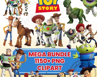 Toy Story SVG PNG Clipart Mega Bundle, Buzz Lightyear svg, Woody svg, Toy Story Font,Toy Story png and Digital Papers, Buzz Woody SVG