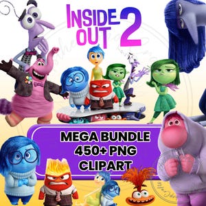 Inside Out PNG Bundle, Inside Out Clipart and Digital Paper, Inside Out 2 PNG Clipart Bundle Joy Sadness, Inside Out PNG, Inside Out Clipart