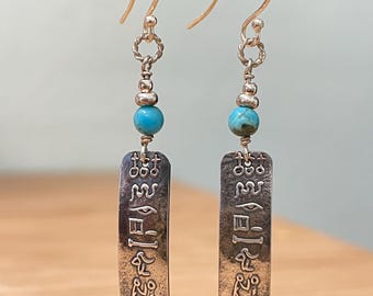 Fine Silver and Turquoise Earrings