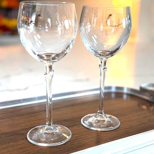 Vintage Bohemia Crystal Water Goblets, Brigitta Czech Stemware, Set of 2