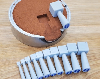 Juego de moldes cúbicos para fundición en arena de 4 mm a 14 mm para joyería.