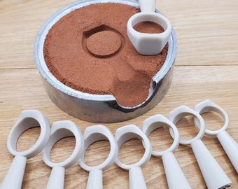 Juego de moldes de arena para anillos de sello cuadrados lisos, moldes de arena para joyería.