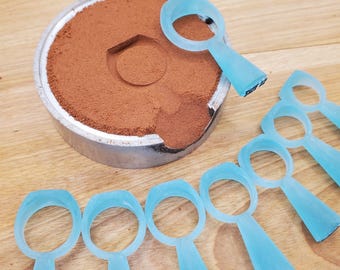 Juego de moldes de fundición en arena para anillos de sello rectangulares pequeños, moldes de fundición en arena para joyería