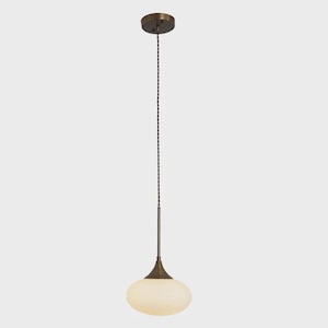 Handmade Single Globe Sputnik Brass Pendant Light, Mid Century Modern Ceiling Fixture, Italian Hanging Lamp for Kitchen